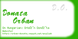 donata orban business card
